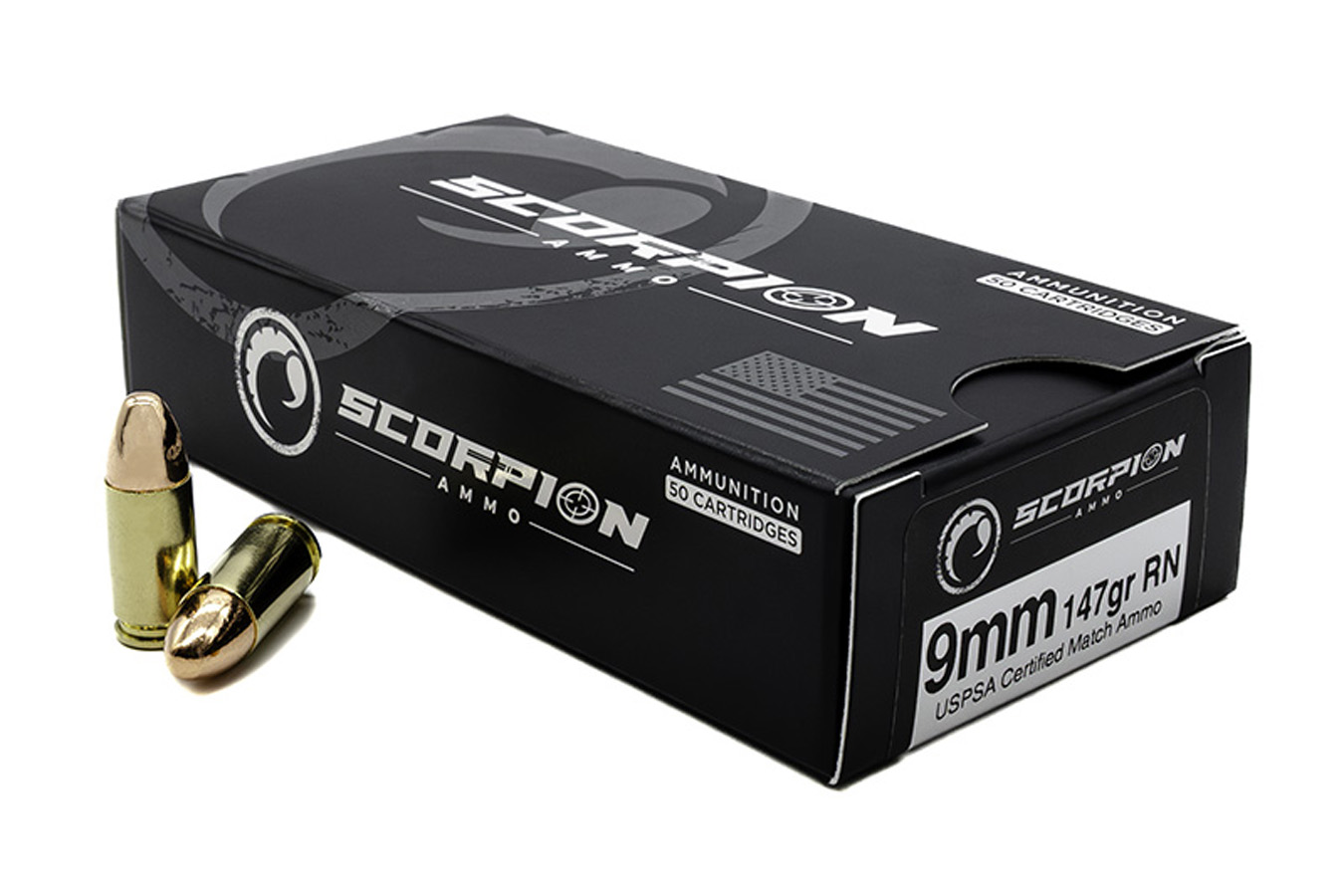 Scorpion 9mm 147 gr RN USPSA Certified Match-Grade 50/Box
